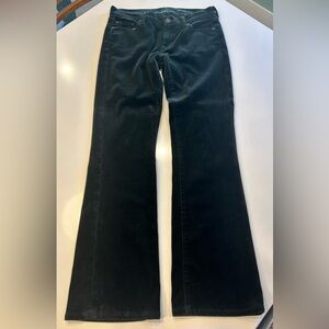 7 For All Mankind Leopard pockets Black velvet Jeans